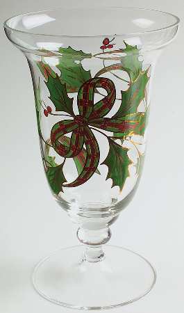 Holiday (Plaid Ribbon) Hurricane Globe