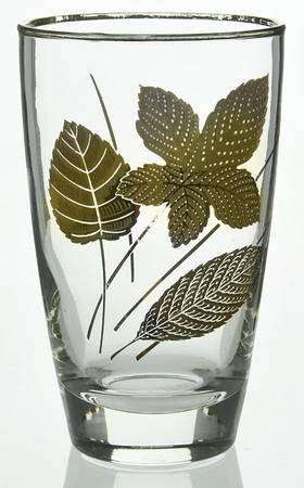 Gold Leaves Flat Tumbler
