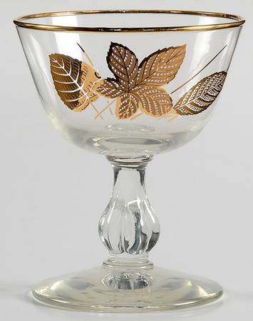 Gold Leaves Champagne/Tall Sherbet