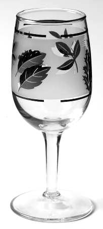Silver Leaf Wine Glass