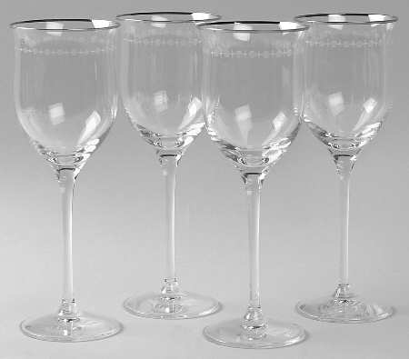 Pearl Platinum Water Goblet - Set of 4