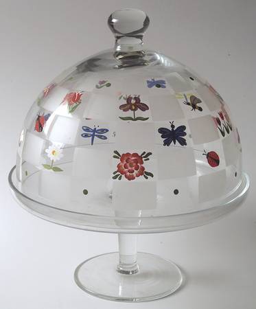 Nature's Splendor Cake Stand-High 10"Diameter W/Dome