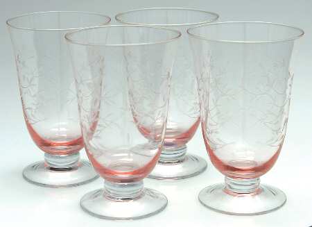 Heather Pink 15 Oz Footed Tumbler - Set of 4