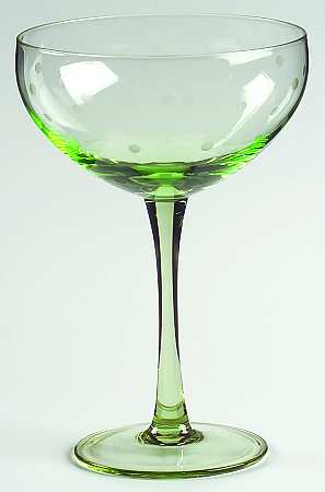 Larabee Dot Green Low Sherbet