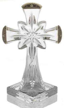 Diamonds & Pearls (Giftware) 4" Cross Figurine