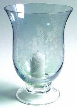 Etchings Green 1 Piece Open Hurricane/Vase