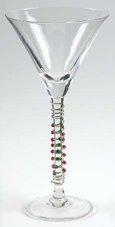 Beaded Gems Martini Glass