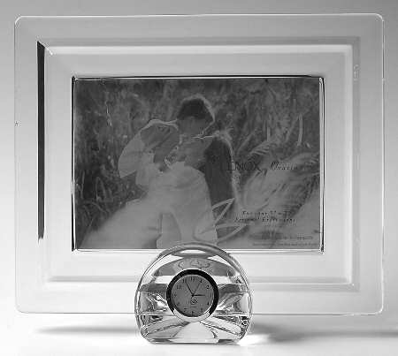 Applause Collection Clock Frame Set (Holds a 5" X 7"Frame,Base Clock