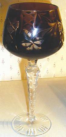 LA15 (3 Cut Foot) Amethyst Water Goblet