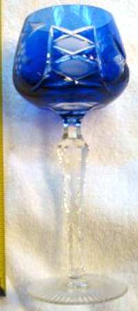 LA16 (Continuous Cut Foot) Blue Water Goblet