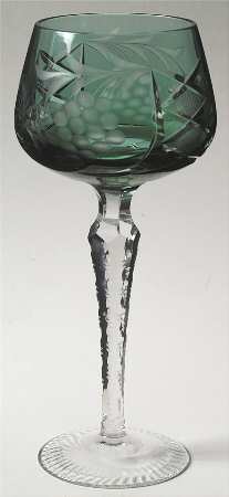 LA16 (Continuous Cut Foot) Green Water Goblet