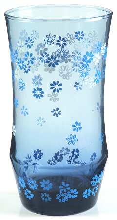 Strawflowers Blue 12 Oz Flat Tumbler
