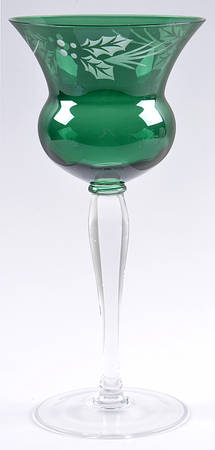 Holly Christmas 10" Votive Candlestick