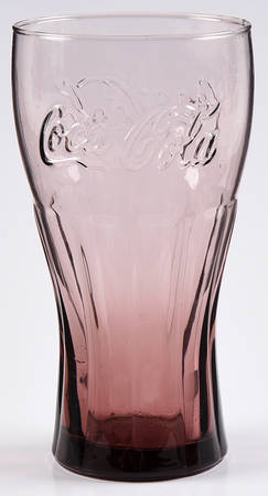 Coca Cola (Green, Clear and Amethyst) 16 Oz Flat Tumbler by Libbey Glass Company