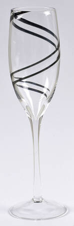 Black Swirl Fluted Champagne