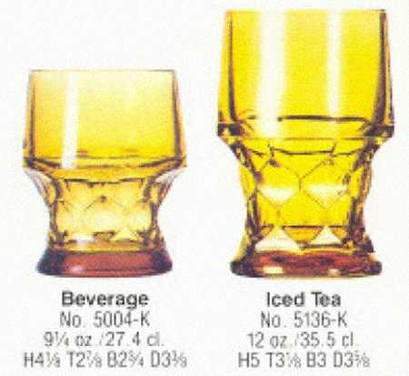 Georgian Amber by Libbey Glass Company