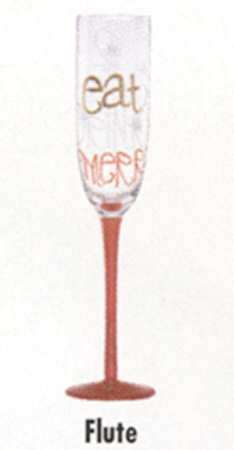 Eat Drink Be Merry Fluted Champagne