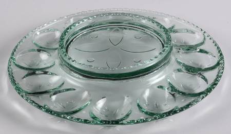 Giftware 11" 12 Egg, Round Egg & Relish Tray
