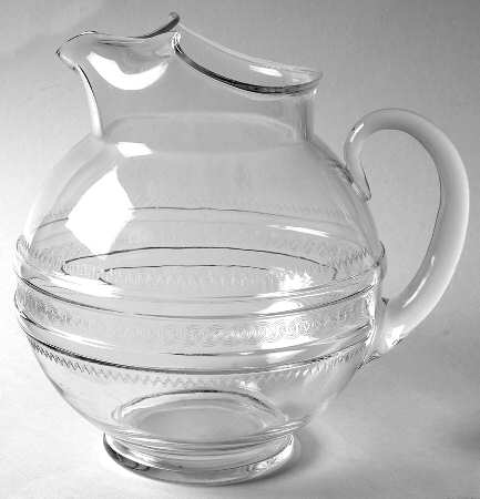 Needle Etch 24 Clear 80 Oz Ice Lip Pitcher
