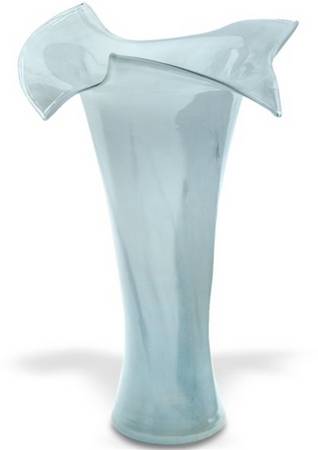 Frosted Blue 12" Flower Vase