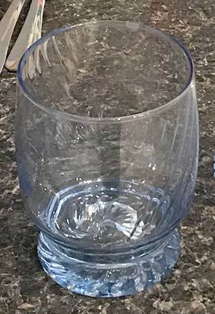 Misty Blue Swirl Sapphire Double Old Fashioned