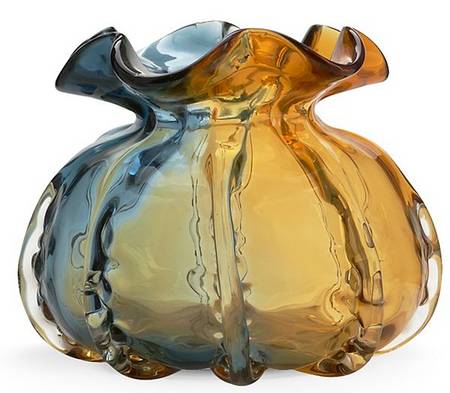 Autumn Art Glass 7" Flower Vase