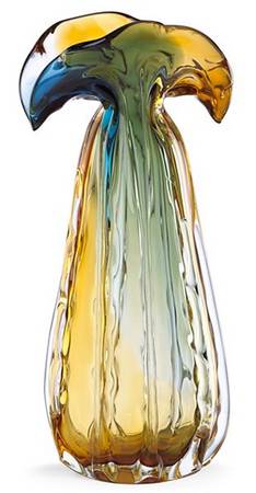 Autumn Art Glass 14" Flower Vase