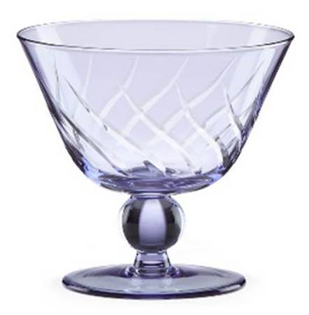 Etched Purple Footed Dessert