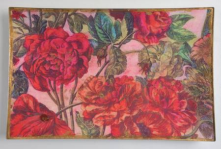 Decoupage Plates 13" Rectangular Platter by Laurel& Shelley Wilder