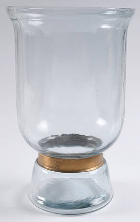 Art Glass 10" 1 Piece Open Hurricane