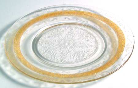 Stippled Rose Band Clear with Amber by MacBeth-Evans