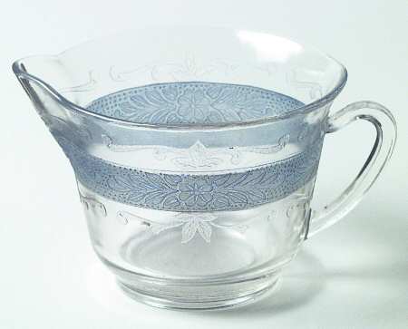 Stippled Rose Band Clear with Blue by MacBeth-Evans