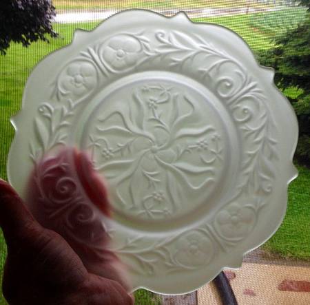 Rock Crystal Frosted Clear 8" Salad Plate