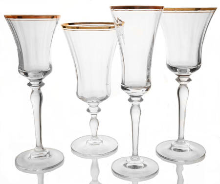 Jamestown Clear (Gold Trim) 4 Piece Place Setting