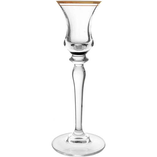 Jamestown Clear (Gold Trim) Single Light Candlestick
