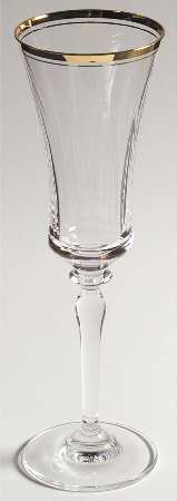 Jamestown Clear (Gold Trim) Fluted Champagne