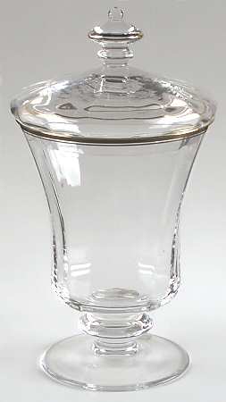 Jamestown Clear (Gold Trim) Biscuit Barrel & Lid