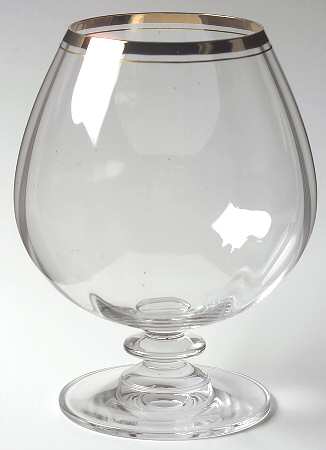 Jamestown Clear (Gold Trim) Brandy Glass
