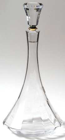 Jamestown Clear (Gold Trim) Wine Decanter & Stopper