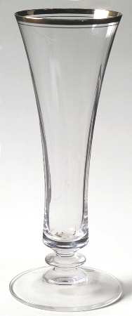 Jamestown Clear (Gold Trim) 8" Flower Vase