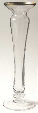 Jamestown Clear (Gold Trim) 10" Bud Vase