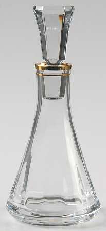 Jamestown Clear (Gold Trim) Cruet & Stopper