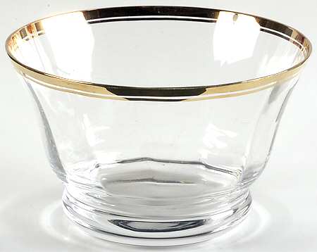 Jamestown Clear (Gold Trim) 4" Round Bowl