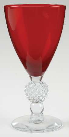 Golf Ball Ruby Water Goblet