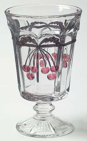 Cherry Thumbprint Decorated Iced Tea by Mosser (Ohio)