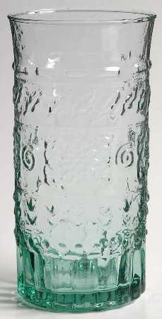 Tender Leaves Green Highball Glass