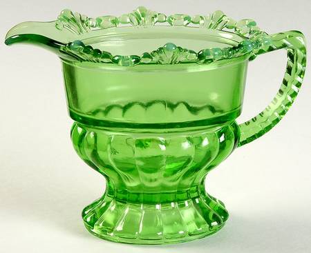 Ring and Petal Green Opalescent by Mosser (Ohio)
