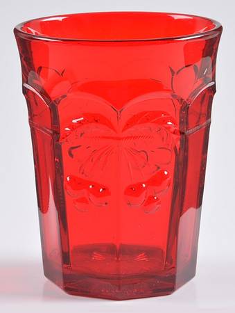 Cherry Thumbprint Ruby by Mosser (Ohio)