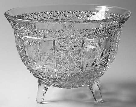 Snappy Clear 9" 3-Toed Footed Bowl by McKee