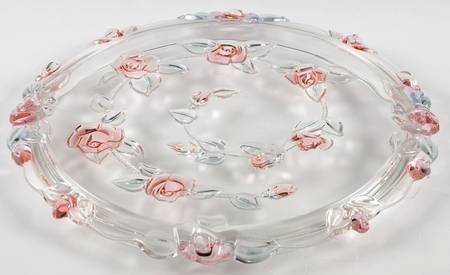 Bella Rosa Pink Cake Plate